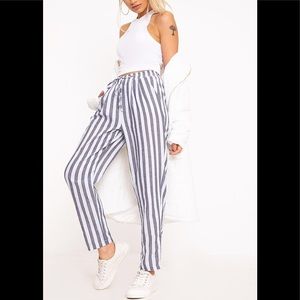 Diya Blue Stripe Casual Trousers